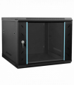 vidaXL Network Cabinet with Storage Black 60 x 60 x 50 cm Steel