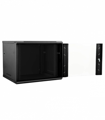 vidaXL Network Cabinet with Storage Black 60 x 60 x 50 cm Steel