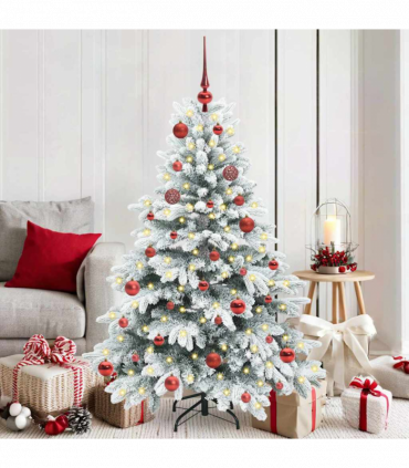 vidaXL Artificial Christmas Tree with 150 LEDs Green 150 cm PE and PVC