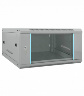 vidaXL Network Cabinet with Storage Grey 60 x 60 x 35 cm Steel