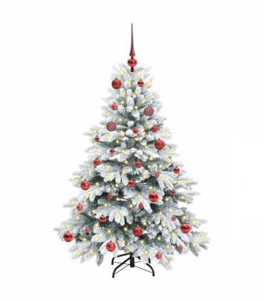 vidaXL Artificial Christmas Tree with 150 LEDs Green 150 cm PE and PVC
