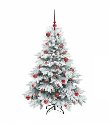 vidaXL Artificial Christmas Tree with 150 LEDs Green 150 cm PE and PVC
