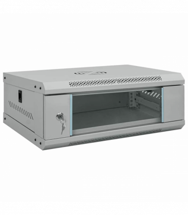 vidaXL Network Cabinet with Storage Grey 53 x 45 x 21 cm Steel