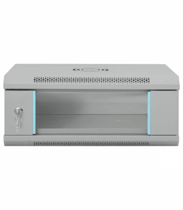 vidaXL Network Cabinet with Storage Grey 53 x 45 x 21 cm Steel