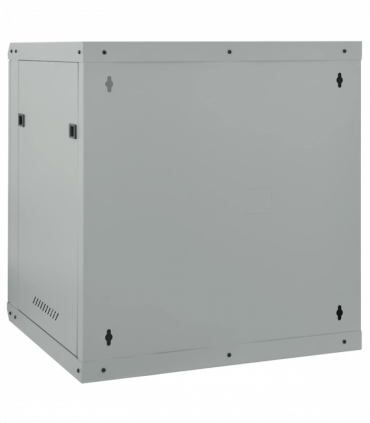 vidaXL Network Cabinet with Storage Grey 60 x 60 x 65 cm Steel