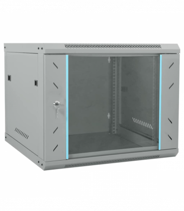 vidaXL Network Cabinet with Storage Grey 60 x 60 x 50 cm Steel