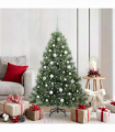 vidaXL Artificial Christmas Tree with 150 LEDs Green 150 cm PE and PVC