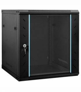 vidaXL Network Cabinet with Storage Black 60 x 45 x 65 cm Steel