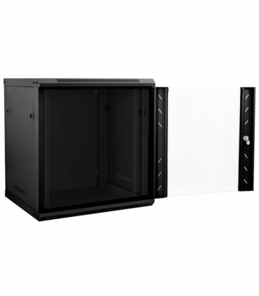 vidaXL Network Cabinet with Storage Black 60 x 45 x 65 cm Steel