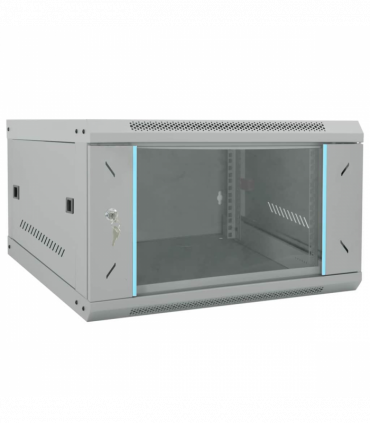 vidaXL Network Cabinet with Storage Grey 53 x 60 x 30 cm Steel