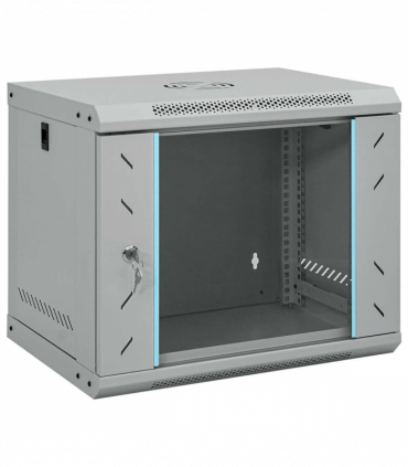vidaXL Network Cabinet with Storage Grey 53 x 45 x 45 cm Steel