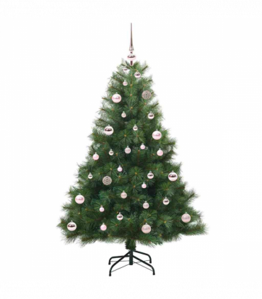 vidaXL Artificial Christmas Tree with 150 LEDs Green 150 cm PE and PVC