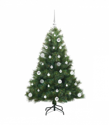 vidaXL Artificial Christmas Tree with 150 LEDs Green 150 cm PE and PVC