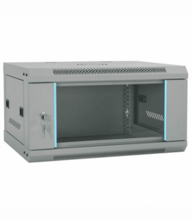 vidaXL Network Cabinet with Storage Grey 60 x 45 x 35 cm Steel