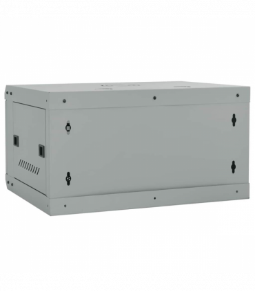 vidaXL Network Cabinet with Storage Grey 60 x 45 x 35 cm Steel