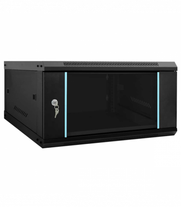 vidaXL Network Cabinet with Storage Black 60 x 60 x 35 cm Steel