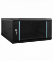 vidaXL Network Cabinet with Storage Black 60 x 60 x 35 cm Steel