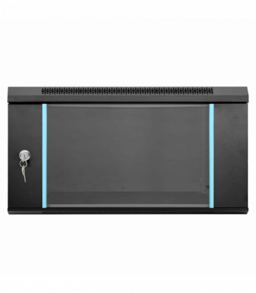 vidaXL Network Cabinet with Storage Black 60 x 60 x 35 cm Steel