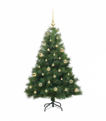 vidaXL Artificial Christmas Tree with 150 LEDs Green 150 cm PE and PVC
