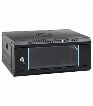 vidaXL Network Cabinet with Storage Black 53 x 45 x 21 cm Steel