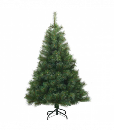 vidaXL Artificial Christmas Tree with 150 LEDs Green 150 cm PE and PVC