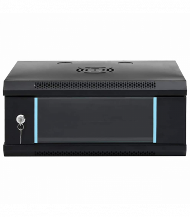 vidaXL Network Cabinet with Storage Black 53 x 45 x 21 cm Steel