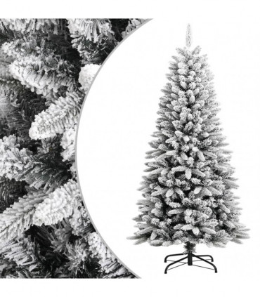 vidaXL Artificial Christmas Tree with Flocked Snow 120 cm PVC&PE