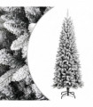 vidaXL Artificial Christmas Tree with Flocked Snow 210 cm PVC&PE