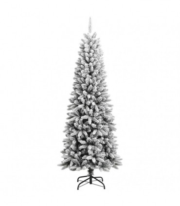 vidaXL Artificial Christmas Tree with Flocked Snow 240 cm PVC&PE