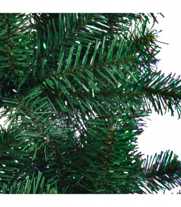 vidaXL Artificial Christmas Tree with Iridescent Tips Green 180 cm PVC