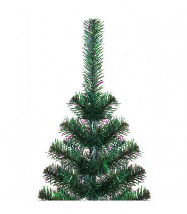 vidaXL Artificial Christmas Tree with Iridescent Tips Green 210 cm PVC