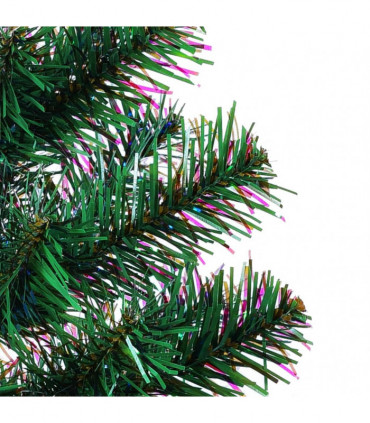 vidaXL Artificial Christmas Tree with Iridescent Tips Green 240 cm PVC