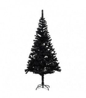 vidaXL Artificial Christmas Tree with Stand Black 180 cm PVC
