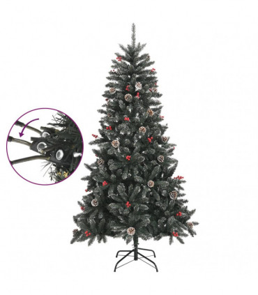 vidaXL Artificial Christmas Tree with Stand Green 180 cm PVC
