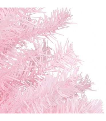vidaXL Artificial Christmas Tree with Stand Pink 180 cm PVC