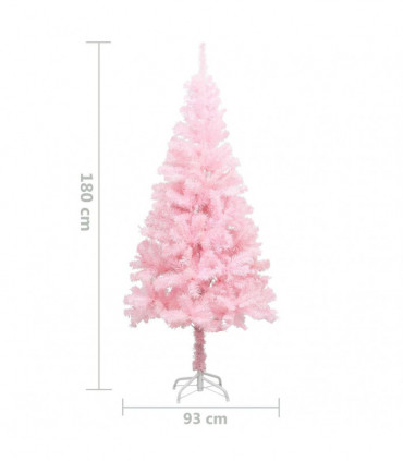 vidaXL Artificial Christmas Tree with Stand Pink 180 cm PVC