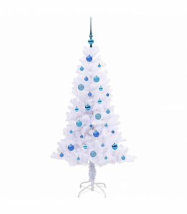 vidaXL Artificial Christmas Tree with Stand White 150 cm PVC and Steel