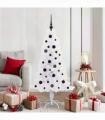 vidaXL Artificial Christmas Tree with Stand White 150 cm PVC and Steel