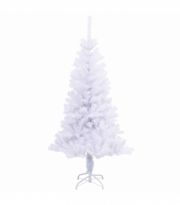 vidaXL Artificial Christmas Tree with Stand White 150 cm PVC and Steel