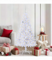 vidaXL Artificial Christmas Tree with Stand White 150 cm PVC and Steel