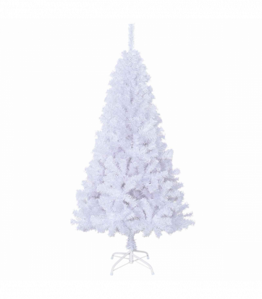 vidaXL Artificial Christmas Tree with Stand White 150 cm PVC and Steel