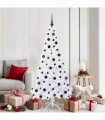 vidaXL Artificial Christmas Tree with Stand White 180 cm PVC and Steel