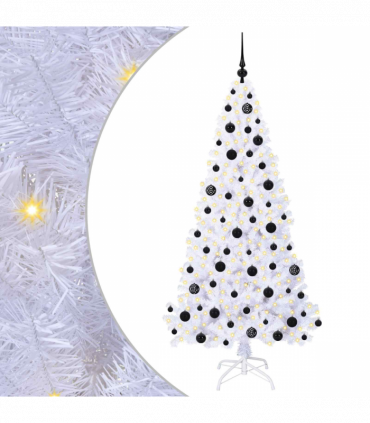 vidaXL Artificial Christmas Tree with Stand White 180 cm PVC and Steel