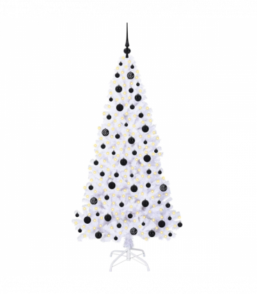 vidaXL Artificial Christmas Tree with Stand White 180 cm PVC and Steel