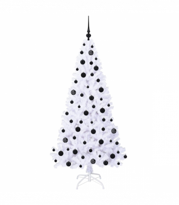 vidaXL Artificial Christmas Tree with Stand White 180 cm PVC and Steel