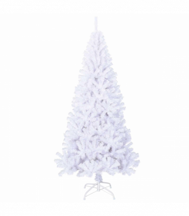 vidaXL Artificial Christmas Tree with Stand White 180 cm PVC and Steel