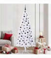 vidaXL Artificial Christmas Tree with Stand White 210 cm PVC and Steel