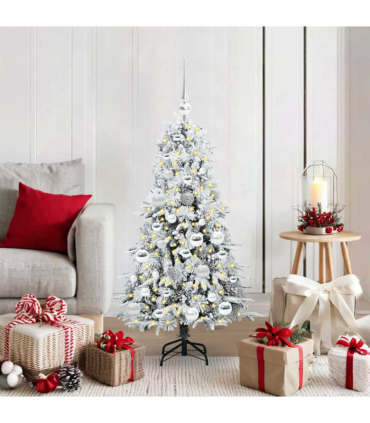 vidaXL Artificial Hinged Christmas Tree Green 120 cm PE and PVC