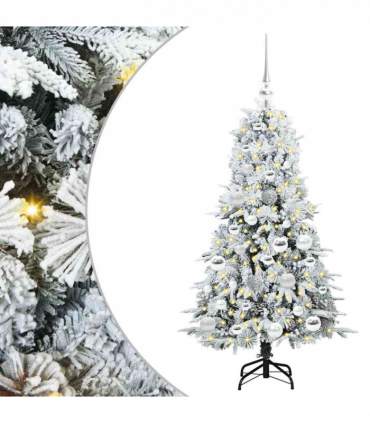 vidaXL Artificial Hinged Christmas Tree Green 120 cm PE and PVC