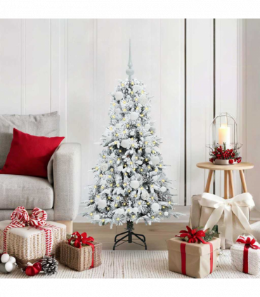 vidaXL Artificial Hinged Christmas Tree Green 120 cm PE and PVC